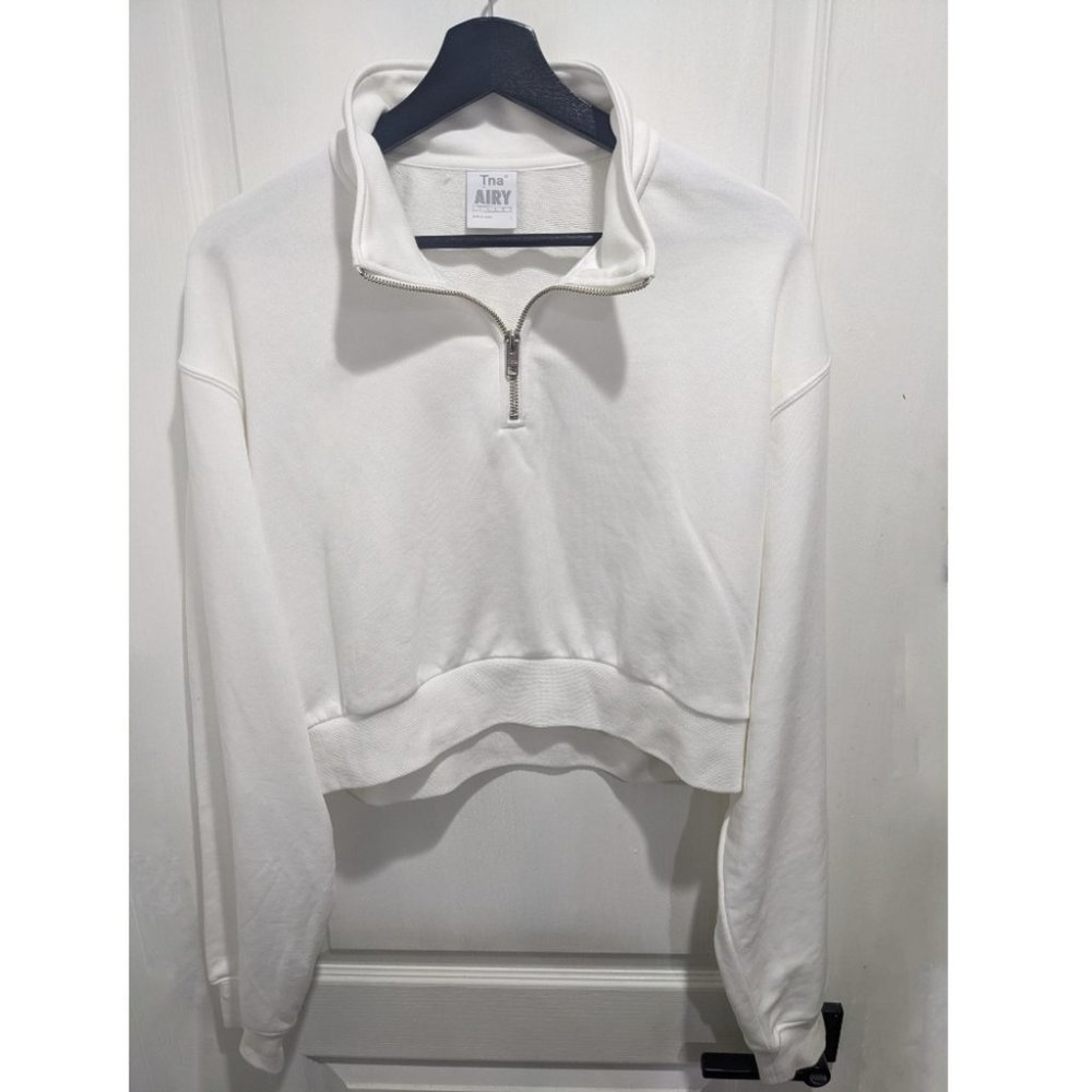 Women’s Gray and White Quarter-Zip Tops - Picture 5 of 9